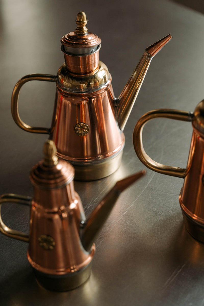 Copper Olive Oil Can